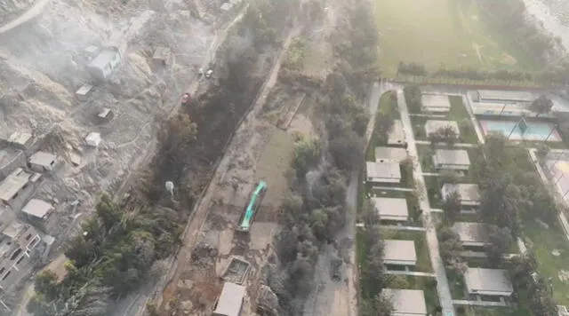  El incendio se produjo cerca a un Colegio de Alto Rendimiento (COAR). Foto: Municipalidad de Chosica    