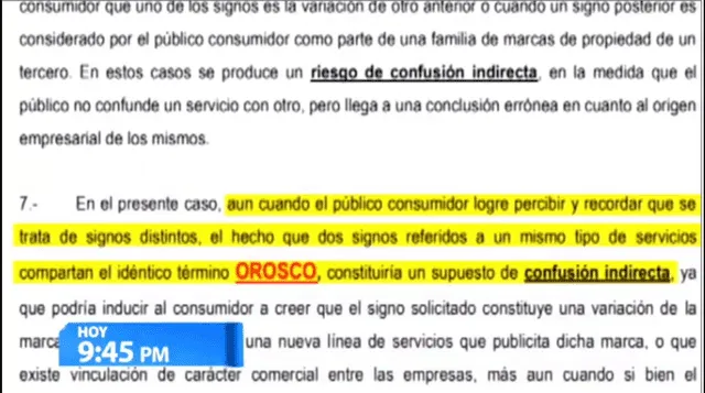 Documento que habría presentado Deyvis Orosco. Foto: ATV.   