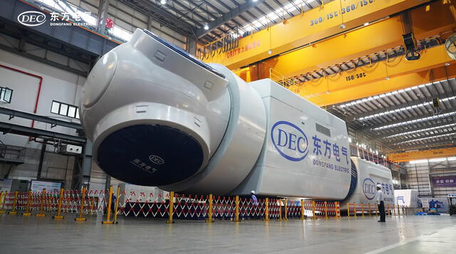  Los fabricantes probarán la turbina en la costa de Yangjiang, China, en los próximos meses. Foto: Xinhua   