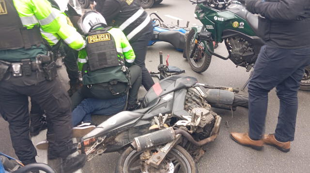  La intervención policial contra los sicarios. Foto: PNP   