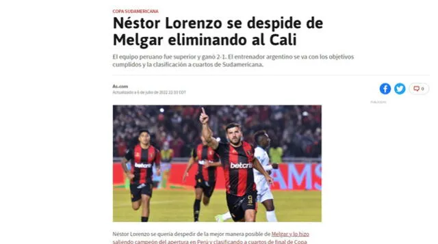 Melgar clasificó en la Copa Sudamericana