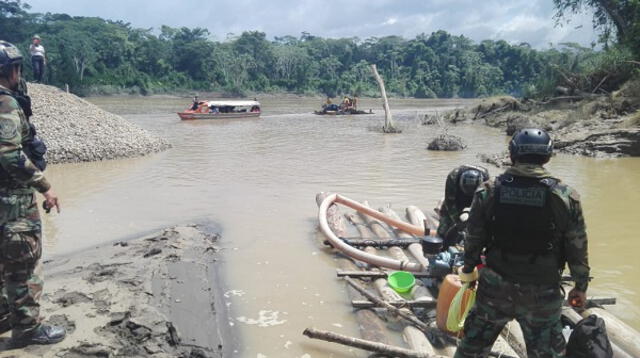 Amazonas: Destruyen equipos e insumos de la minería ilegal por casi un millón de soles