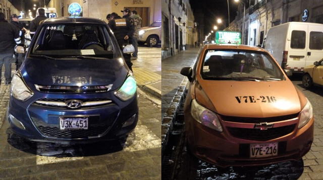 Arequipa: Ebrio al volante ingresa a plaza España y luego choca con dos vehículos en su fuga [FOTOS]