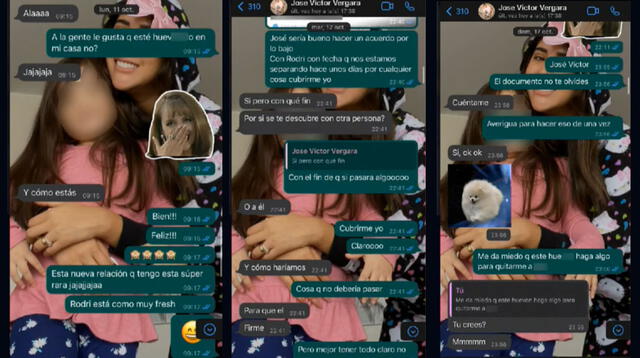 Chats de Melissa Paredes con su manager revelarían que se separó de Rodrigo Cuba antes del ampay. Foto: composición/captura de ATV