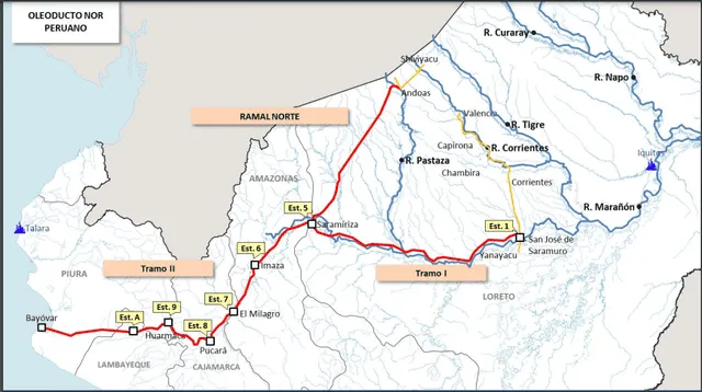 Oleoducto Norperuano, operado por Petroperú, cruza algunas regiones, como Loreto, Amazonas, Cajamarca y Piura. / Foto: Congreso de la República