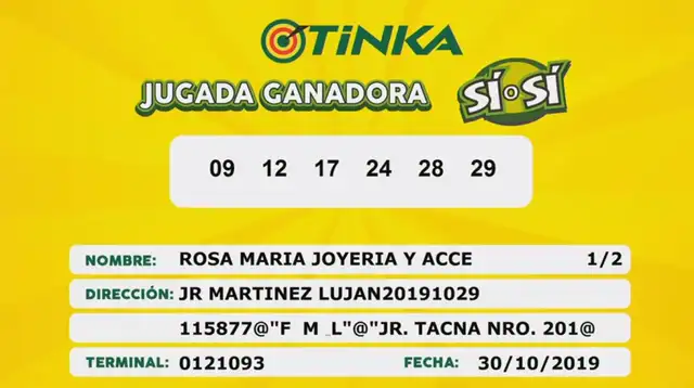 Tinka resultados