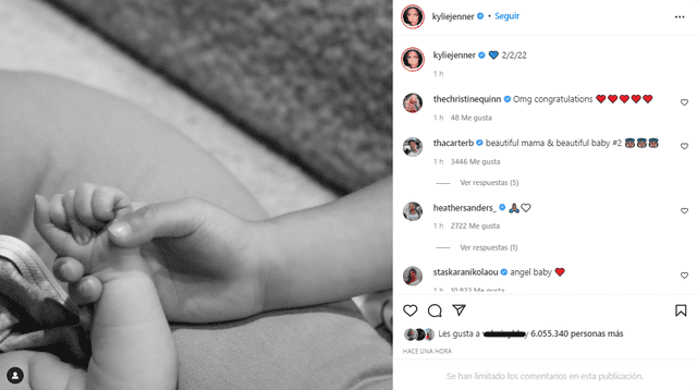 TMZ reportó que el segundo bebé de Kylie Jenner es un varón y que por el momento no hay detalles del nombre que tendrá. Foto: Kylie Jenner/Instagram