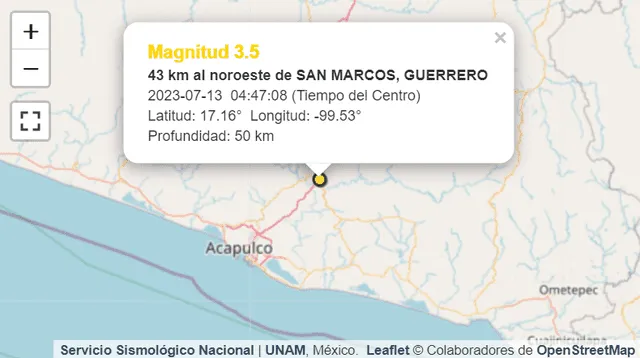 temblor hoy en méxico