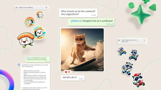 Meta AI trae nuevas funciones para WhatsApp Messenger. Foto: blog de Meta Meta AI trae nuevas funciones para WhatsApp Messenger. Foto: blog de Meta