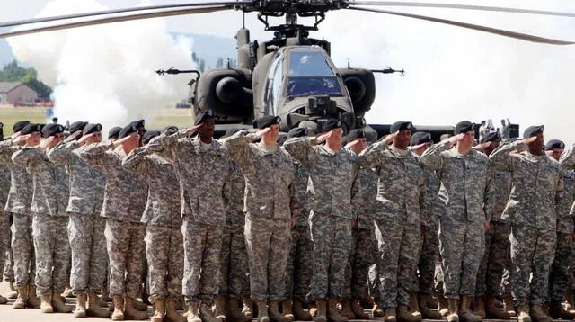 Militares en una ceremonia en Estados Unidos. 