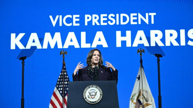  La vicepresidenta de los Estados Unidos desafió a Donald Trump a un debate. Foto: AFP    