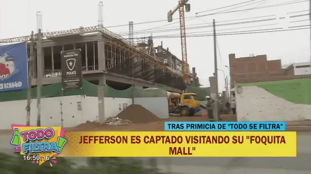  Así lucía el mall de Jefferson Farfán en julio. Foto: Panamericana TV   