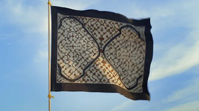  "Non nete (Una bandera para la Nación Shipibo)", 2025. Imagen: Shipibo Conibo Center, NY.    