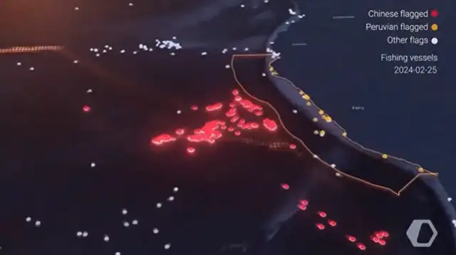 Pesca ilegal en Perú. Vía: AlertasNewsPlus/X Pesca ilegal en Perú. Vía: AlertasNewsPlus/X