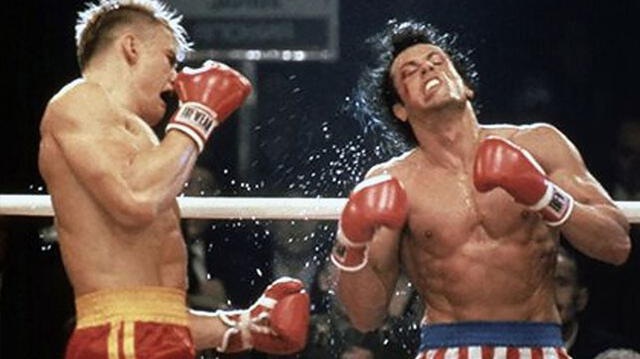 Sylvester Stallone y Dolph Lundgren en Rocky IV - Crédito: Difusión