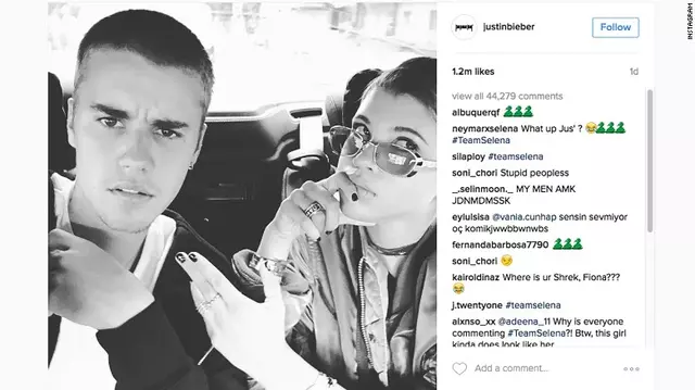 Justin Bieber recibió críticas en Instagram tras publicar una foto con su pareja