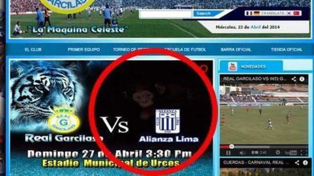 Publicación de Real Garcilaso sobre partido ante Alianza Lima en el 2015. Foto: Twitter