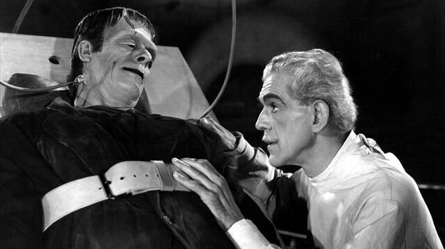 Frankestein y su monstruo en la película dirigida por James Whale de 1931. Foto: difusión