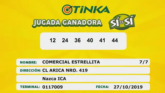 Séptima y última jugada ganadora del "Sí o Sí".