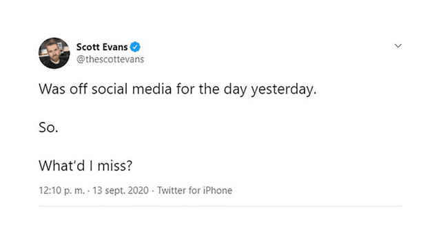 Scott Evans deja mensaje a Chris Evans en Twitter