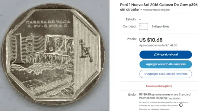 Los ejemplares de la colección "Riqueza y orgullo del Perú" son cotizados en dólares. Foto: Ebay   