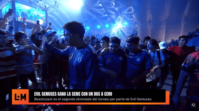 Evil Geniuses despidiéndose del público. Foto: 4D Esports    