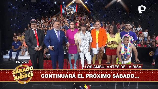  La secuencia de "Los ambulantes de la risa" se estrenó el sábado 25 de marzo, en la cual "Pompinchú volvió a la televisión. Foto: Captura de Panamericana TV   