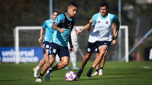 Paolo Guerrero podría ser titular en la Bombonera. Foto: Racing Club.   