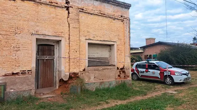 La casa abandonada estaba ubicada en la ciudad de Laboulaye. Foto: El Doce<br>    