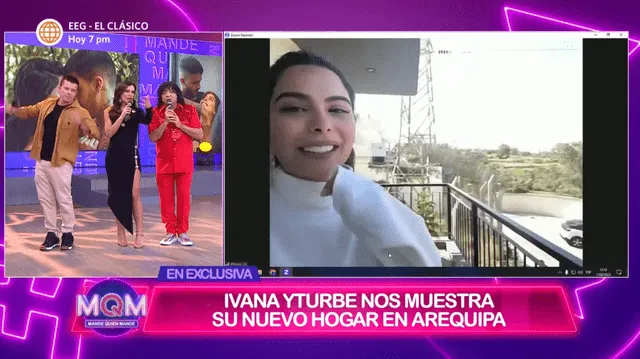  Ivana Yturbe feliz en Arequipa. Foto: captura de América TV    