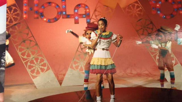 Ebelin Ortiz cantaba música criolla en el programa de Yola Polastri. Foto: Ebelin Ortiz Facebook<br><br>    