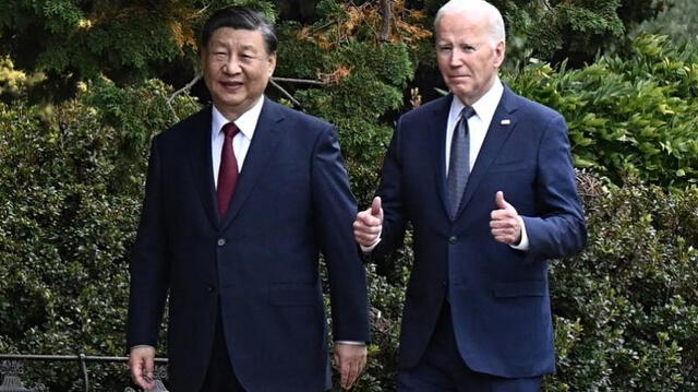 La reunión entre Biden y Xi Jinping se dio previo a la cumbre de la APEC. Foto: AFP   