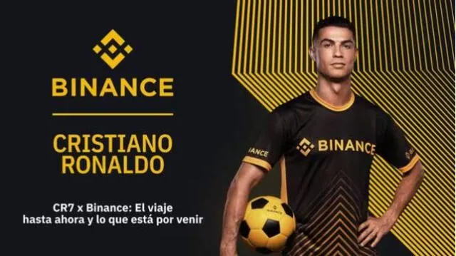  Cristiano Ronaldo fue imagen de la compañía Binance. <strong>Foto: Binance</strong>   