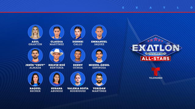 Estos son los competidores del equipo azul. Foto: Telemundo   