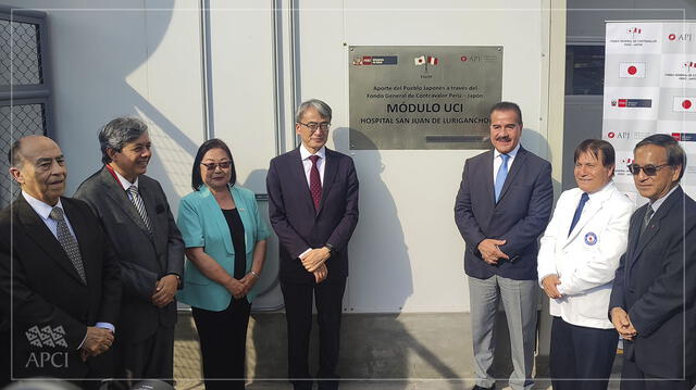Autoridades inauguran nuevo UCI en el Hospital San Juan de Lurigancho. Foto: Agencia Peruana de Cooperación Internacional (APCI)/Twitter   