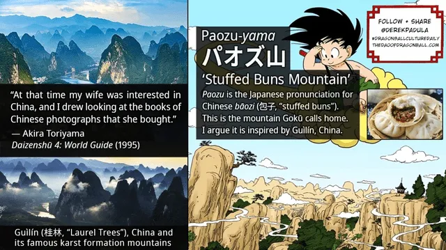 La casa de Goku está ubicada en Paozu-yama ('montaña de Bollos Rellenos'). Foto: @derekpadula/X   