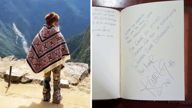  La cantante colombiana visita Machu Picchu. Foto: composición/LR/MinisteriodeCultura   