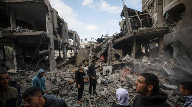 La ciudad de Rafah destruida tras los bombardeos de Israel en Gaza. Foto: EFE   