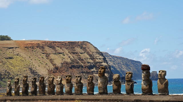  Los moái son parte de la cultura de esa isla. Foto: National Geographic<br>    