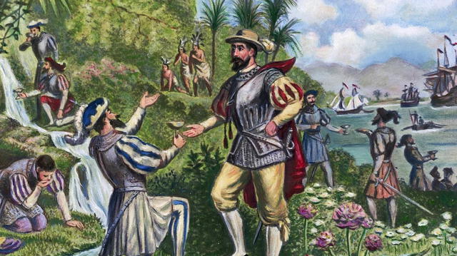  En 1508, Ponce de León conquistó San Juan de Puerto Rico y luego exploró tierras al norte, como la Florida. Foto: Pinterest<br>    