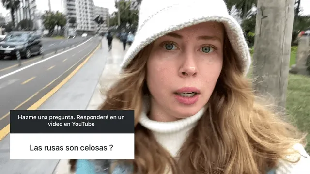  La rusa Anastasia Fantasia confiesa ser una 'leona celosa' con su esposo peruano. Foto: Youtube Anastasia Fantasia.<br>   