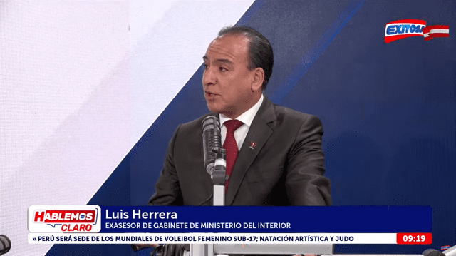 Luis Herrera, exasesor de Gabinete del Ministerio del Interior. Foto: captura de Exitosa   