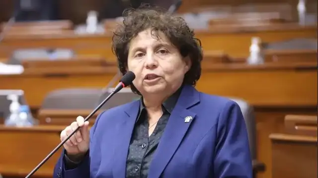 Susel Paredes mostró una captura en redes donde confirma envío de pedido de denuncia. Foto: Andina   