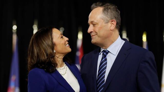  Kamala Harris y Doug Emhoff han cumplido hace pocos días 10 años de matrimonio. Foto: CDN<br>    