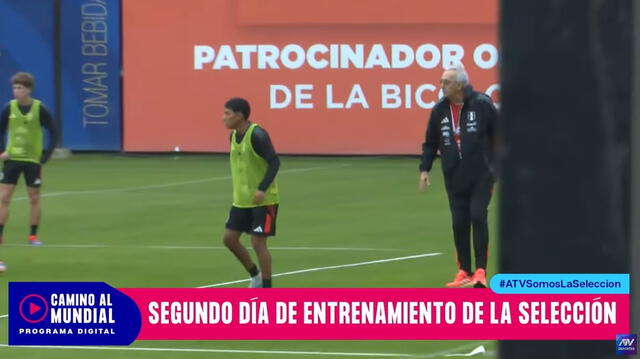 Maxloren Castro en el segundo entrenamiento de Perú. Foto: captura de ATV   