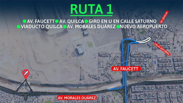 Ruta de acceso por la av. Faucett. Foto: MTC   