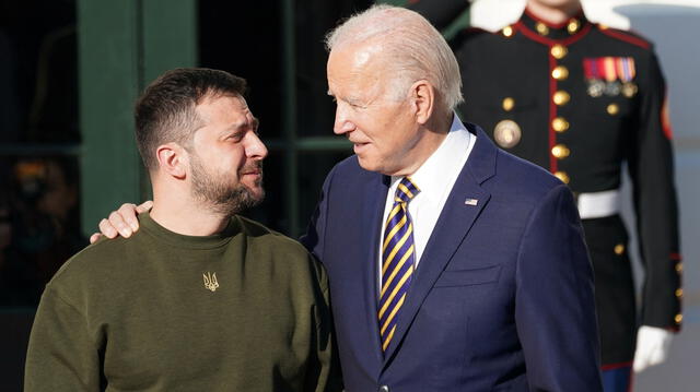 En otra ocasión, Zelenski ha agradecido el "tremendo apoyo" prestado por Estados Unidos. Foto: AFP   