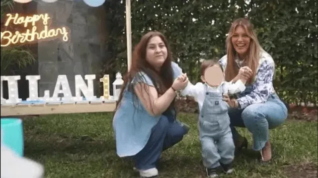 Eva Atanacio junto a Jessica Newton y el nieto de ambas: Milán Orosco Sánchez.  