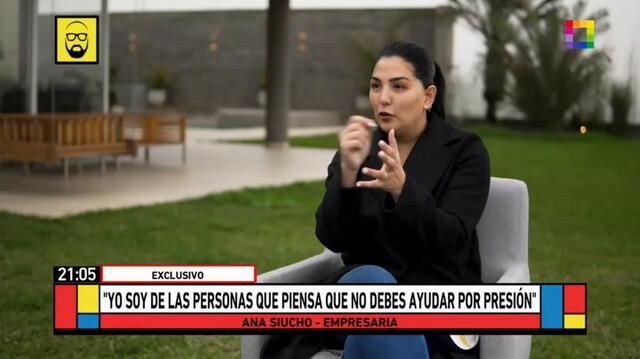 Ana Siucho en entrevista con Beto Ortiz. Foto: captura Willax 