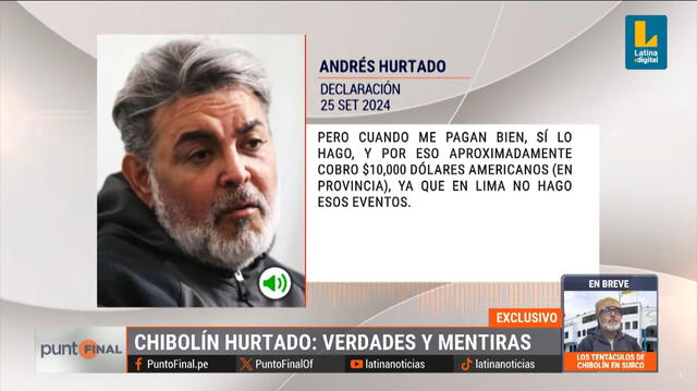   Andrés Hurtado y sus nuevas declaraciones ante la Fiscalía. Foto: Punto Final   